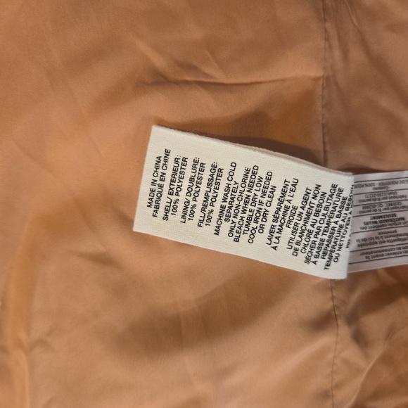 Avec Les Filles Quilted Double Breasted Peacoat Caramel Brown Coat Small - Picture 12 of 12